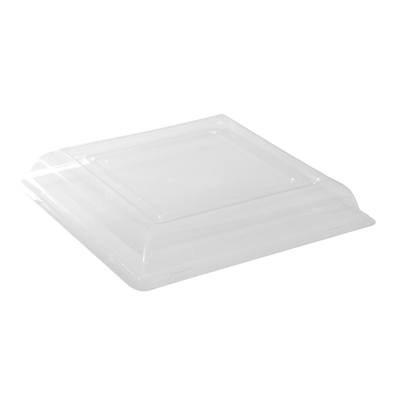 Couvercle en APET pour assiette carrée injectée 24 x 24 cm - Carton de 192 unités