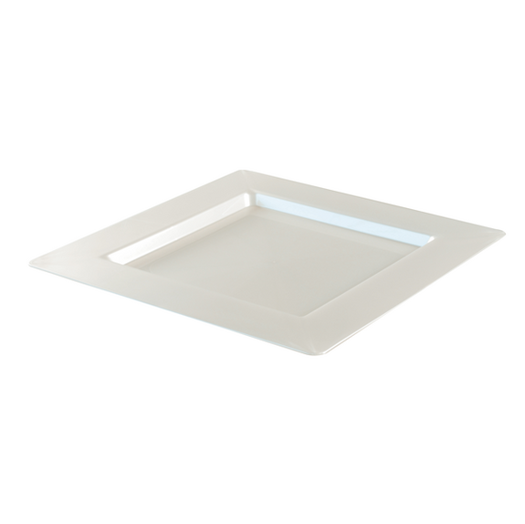 Sous assiette carrée injectée NACRE 30 x 30 cm réutilisable - Carton de 72 unités
