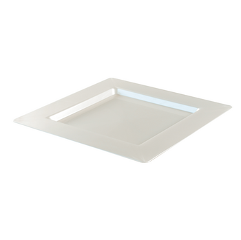 Sous assiette carrée injectée NACRE 30 x 30 cm réutilisable - Carton de 72 unités
