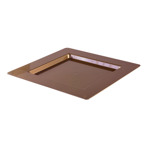 Sous assiette carrée injectée CHOCOLAT 30 x 30 cm réutilisable - Carton de 72 unités