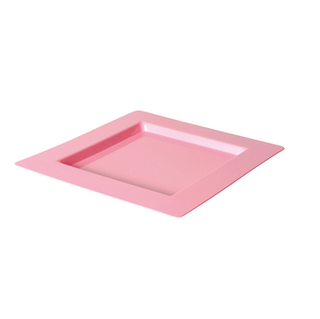Sous assiette carrée injectée ROSE 30 x 30 cm réutilisable - Carton de 72 unités