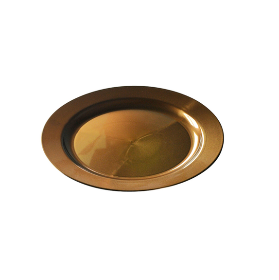 Assiette ronde injectée CHOCOLAT 19 cm réutilisable - Carton de 96 unités