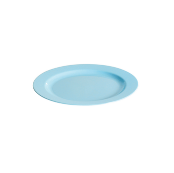 Assiette ronde injectée BLEU CIEL 19 cm réutilisable - Carton de 96 unités