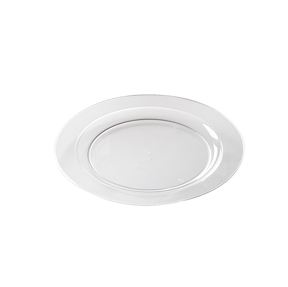 Assiette ronde injectée CRISTAL 19 cm réutilisable - Carton de 96 unités