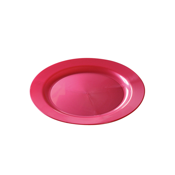 Assiette ronde injectée ROSE MAGENTA 19 cm réutilisable - Carton de 96 unités