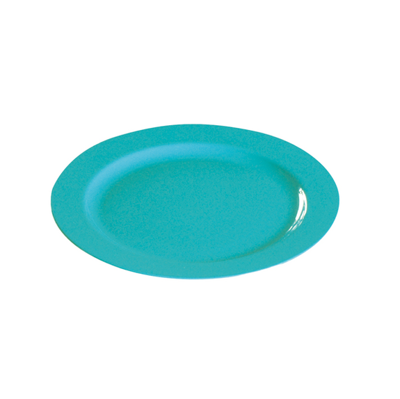 Assiette ronde injectée TURQUOISE 19 cm réutilisable - Carton de 96 unités