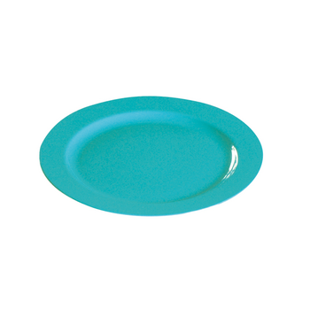 Assiette ronde injectée TURQUOISE 19 cm réutilisable - Carton de 96 unités
