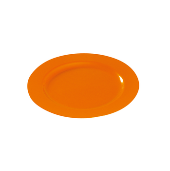 Assiette ronde injectée ORANGE 19 cm réutilisable - Carton de 96 unités