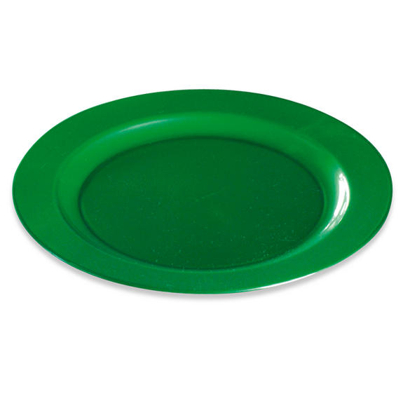 Assiette ronde injectée EMERAUDE 24 cm réutilisable - Carton de 132 unités