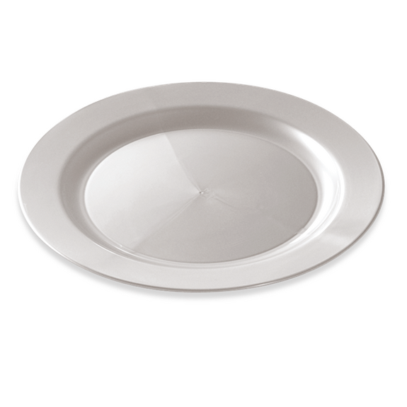Assiette ronde injectée NACRE 24 cm réutilisable - Carton de 132 unités