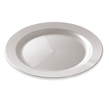 Assiette ronde injectée NACRE 24 cm réutilisable - Carton de 132 unités