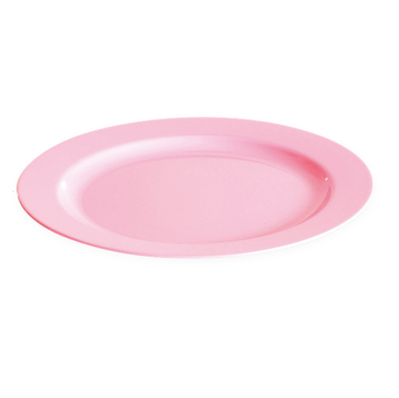 Assiette ronde injectée ROSE 24 cm réutilisable - Carton de 132 unités