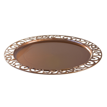 Sous assiette ronde injectée CHOCOLAT 30 cm réutilisable - Carton de 72 unités