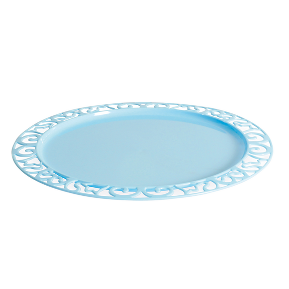Sous assiette ronde injectée BLEU CIEL 30 cm réutilisable - Carton de 72 unités