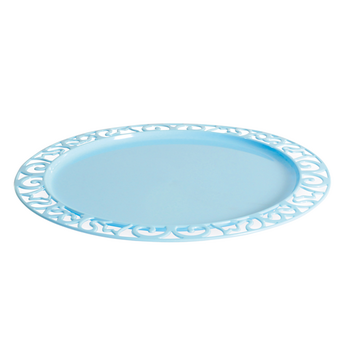 Sous assiette ronde injectée BLEU CIEL 30 cm réutilisable - Carton de 72 unités