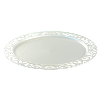 Sous assiette ronde injectée NACRE 30 cm réutilisable - Carton de 72 unités