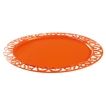 Sous assiette ronde injectée ORANGE 30 cm réutilisable - Carton de 72 unités