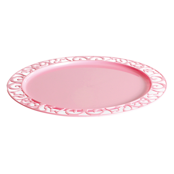 Sous assiette ronde injectée ROSE 30 cm réutilisable - Carton de 72 unités