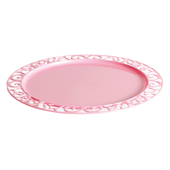Sous assiette ronde injectée ROSE 30 cm réutilisable - Carton de 72 unités