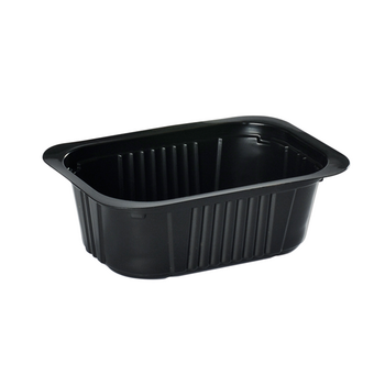 Barquette thermoscellable NOIRE en PP - 375 ml - carton de 1400 unités