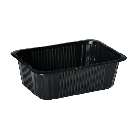 Barquette thermoscellable NOIRE en PP - 1000 ml - carton de 800 unités