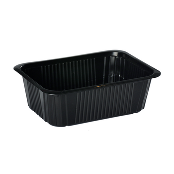 Barquette thermoscellable NOIRE en PP - 1000 ml - carton de 800 unités