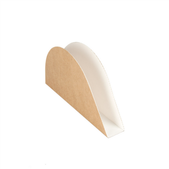 Support pour Tacos mexicain en carton ondulé nano micro KRAFT - 15x2x7 cm - carton de 1200 unités