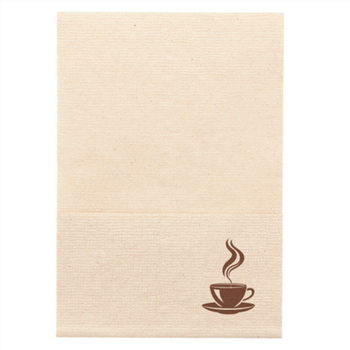 Mini serviette 1 pli 17x17cm Beige FEEL GREEN COFFEE - Carton de 9600 unités