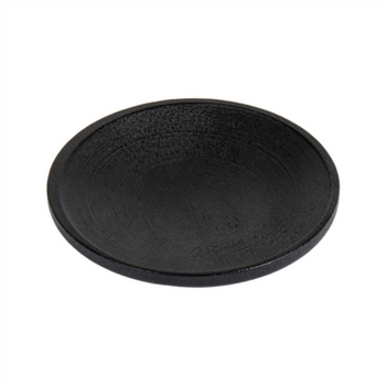 Mini assiette ronde en bambou NOIR 6 cm - pack de 12 unités