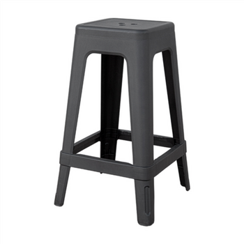 Tabouret empilable NOIR en PP - Carton de 4 unités