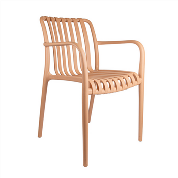 Chaise d'extérieur empilable BEIGE en PP - Carton de 4 unités