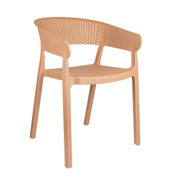 Chaise d'extérieur empilable BEIGE en PP - Carton de 4 unités