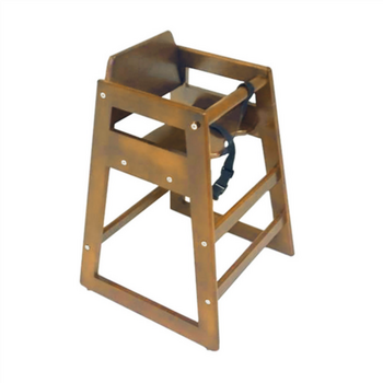 Chaise haute pour enfants en bois foncé - Carton de 1 unités