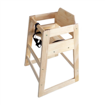 Chaise haute pour enfants en bois clair - Carton de 1 unités