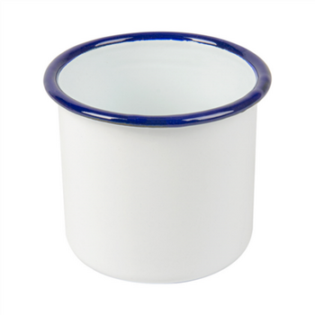 Pot droit en fer émaillé BLANC 350 ml 8 x 8 cm- paquet de 6 unités