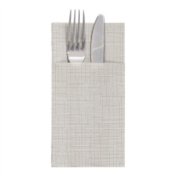 Serviette Soft kangourou 40x40cm texture Fil GRIS- Carton de 700 unités