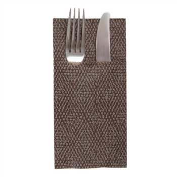 Serviette Soft Kangourou voie sèche 40x40 cm 1/8 Keiko CHOCOLAT - carton de 700 unités