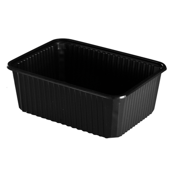 Boite noire en PP micro-ondable - 1000 ml - Carton de 300 unités