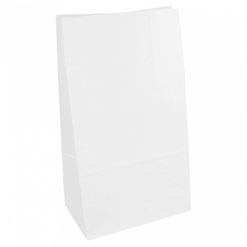 Sac papier SOS sans anses 14 + 8 x 24 cm neutre BLANC - 13 cartons de 1000 unités