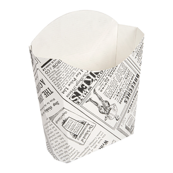 Pochette à frites TIMES en carton nano-micro 135g - 13x8x13.5cm - paquet de 200 unités