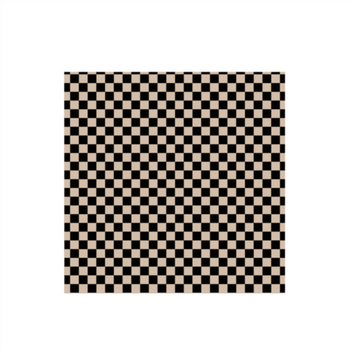 Feuille ingraissable Damier noir et kraft 31 x 31 cm - pack de 1000 feuilles