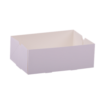 Caissette pâtissière blanche sans couvercle 16 x 12 x 5 cm - paquet de 100 unités