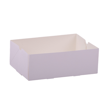 Caissette pâtissière blanche sans couvercle 20 x 13 x 5 cm - paquet de 100 unités