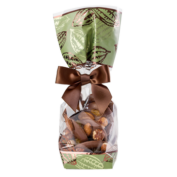 Sachet avec fond rigide Métallisé CABOSSE VERT 120 x 275 mm - carton de 1000 unités