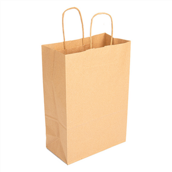 Sac papier avec poignée ficelle 20 + 10 x 29 cm neutre KRAFT - carton de 250 unités