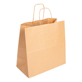 Lot De 20 Sacs Cadeaux Avec Fenêtre En Papier Kraft Marron 16x12x6 Cm - Emballage Écologique Avec Poignées