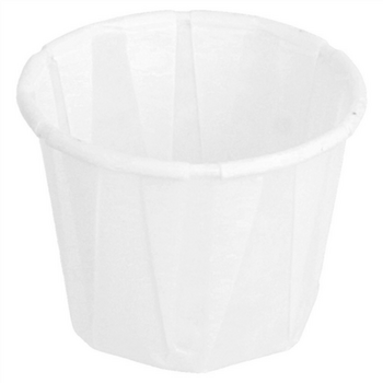 Pot en papier plissé blanc 22 ml - lot de 1000 unités