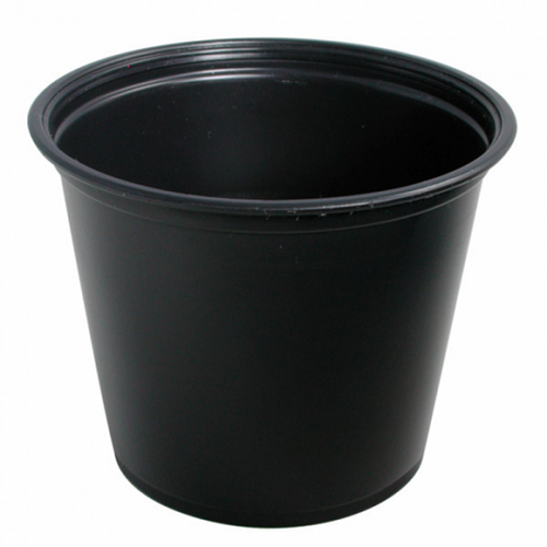 Pot à sauce en plastique noir 165 ml - carton de 2500 unités