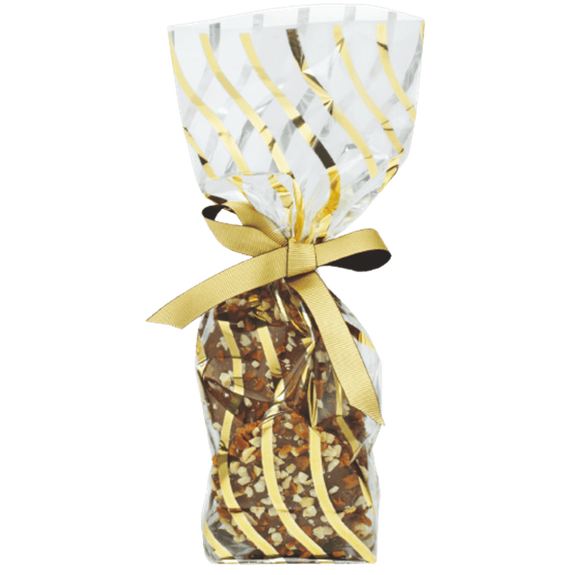 Sachet avec fond PP SERPENTIN OR 120 x 275 mm - carton de 1000 unités