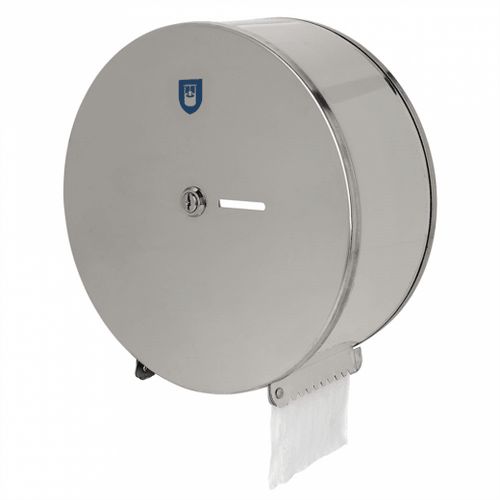 Distributeur inox pour maxi rouleau de papier toilette industriel